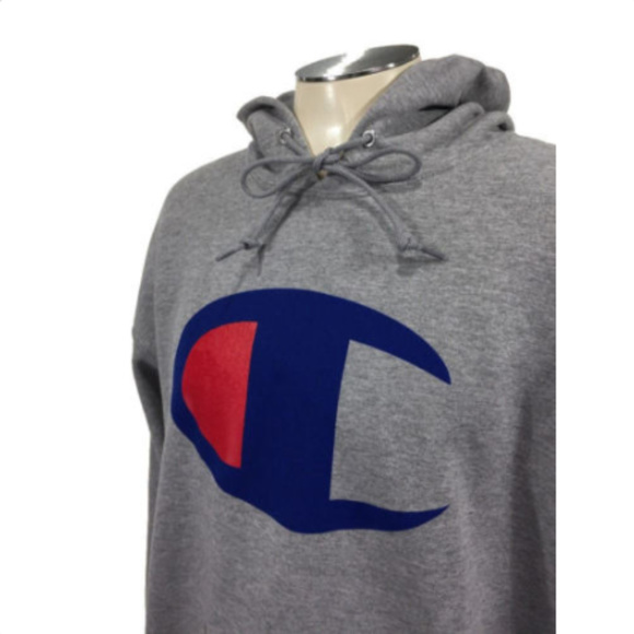 Champion BIG C LOGO Hoodie Sweatshirt 2XL - Picture 3 of 7